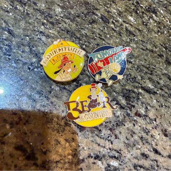 Other - Vintage Disney Pins Adventureland Tomorrowland Bear Country 80s Lot Enamel Retro